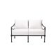 Two-seater aluminum garden sofa - BLACK