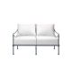 Two-seater aluminum garden sofa - BLUE