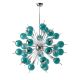 Vega 30 light Chandelier - Aquamarine