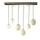 Miami 6 light Chandelier - Gold & White