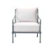 Low aluminum garden armchair - BLUE