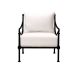 Low aluminum garden armchair - BLACK