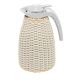 ARLES LEATHER & RATTAN CARAFE