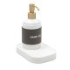 BROWN LEATHER MANUAL HAND SANITIZER DISPENSER