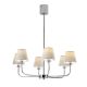 Reve 6 Light Chandelier - White & Platinum