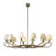 Infinity 12 Light Chandelier - White & Gold