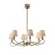 Infinity 6 Light Chandelier - White & Gold