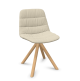 Maarten chair Wooden swivel base Fabric 2