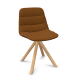 Maarten chair Wooden swivel base Fabric 1