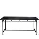 Rectangular aluminum table 180 x 90 cm - BLACK