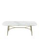 YUKI RECTANGULAR COFFEE TABLE WITH WHITE CARRARA TOP