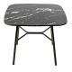 YUKI SQUARE SIDE TABLE WITH BLACK MARQUINIA TOP # 1