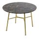 YUKI ROUND SIDE TABLE WITH BROWN EMPERADOR TOP # 2